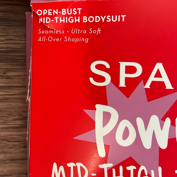 SPANX Power Mid-Thigh Open-Bust Bodysuit Size 3X Very Black - Picture 10 of 13